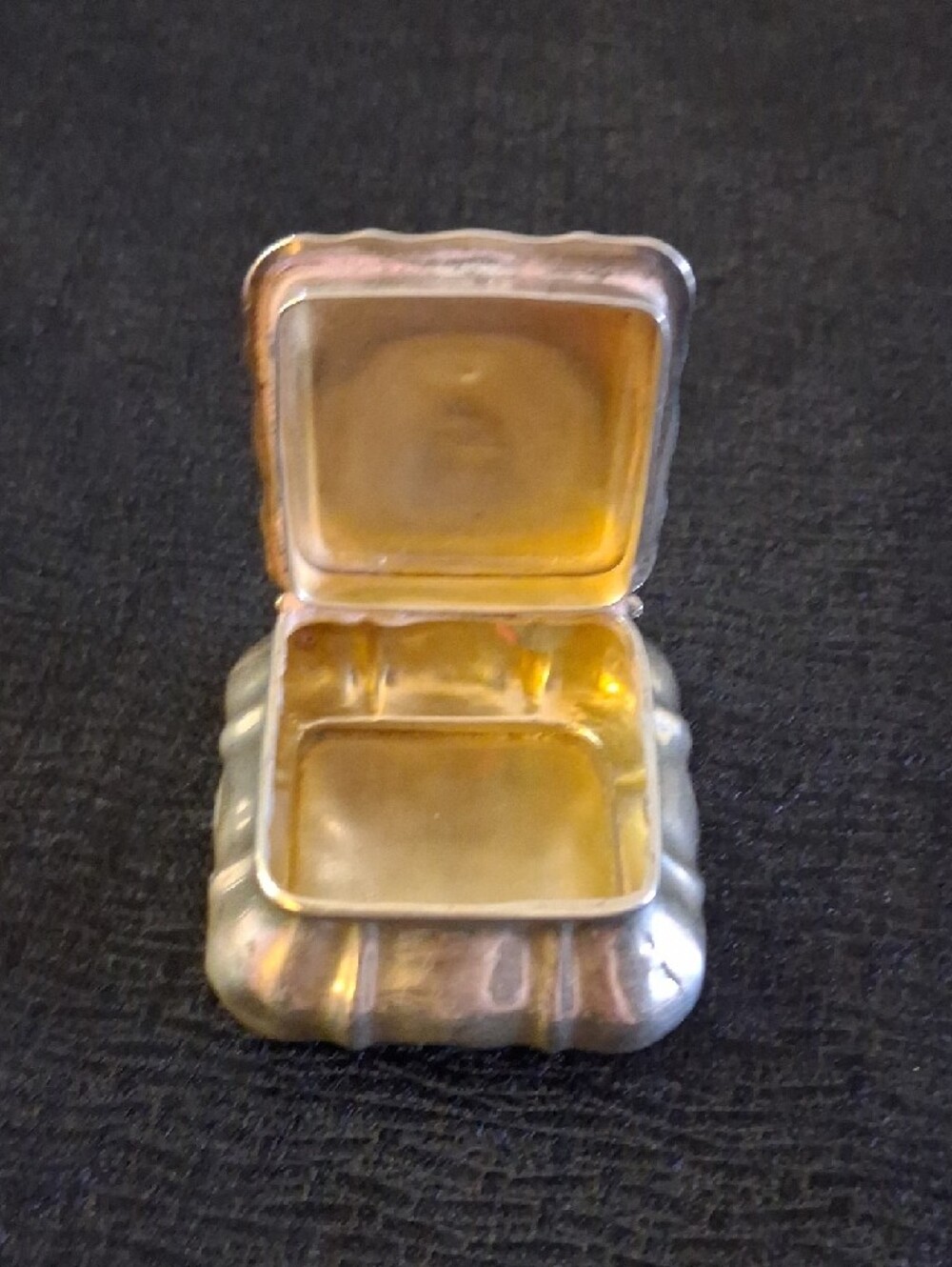 Antique Vintage Small Decorative Sterlin Silver Trinket - Snuff Box - Picture 4 of 10